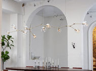 Dekorativer Hotel-Leuchter für Küchen-Raum, Licht-Leuchter Hand-Brown-Glas-10