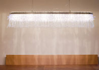 Moderne transparente geführte Suspendierung beleuchtet Eis - Kristallrechteck-hängende Beleuchtung
